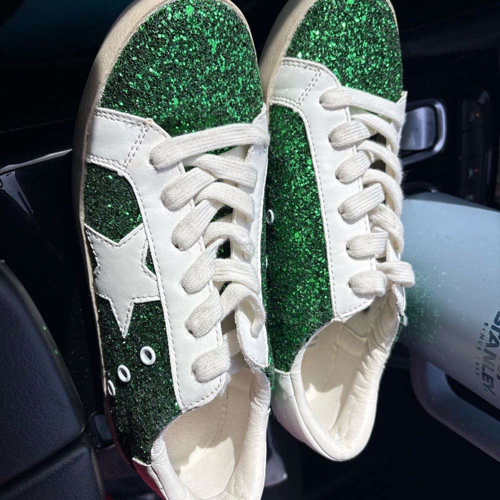 Green Glitter Women's Sneakers